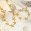 Wholesale Jewelry Casual Beach Simple Style Geometric 304 Stainless Steel 18K Gold Plated Plating Cable Chain Bracelets Necklace
