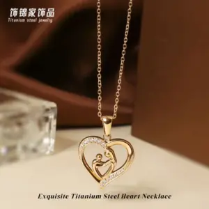 Rose Gold Heart Necklace N0452R
