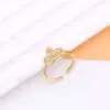 Wholesale Shiny Crown Copper 18k Gold Plated Artificial Pearls Zircon Open Rings In Bulk