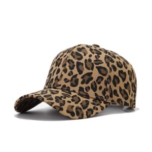 Printed leopard print baseball cap-dark / Adjustable