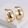 PVD Coated 18K Gold Plated Geometric Stainless Steel Simple Style Waterproof Non Tarnish Earrings