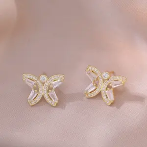 E1109 Butterfly Gold Earrings