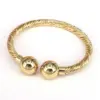 Wholesale Streetwear Round Copper Plating 18k Gold Plated Bracelets Necklace