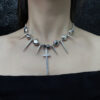 Wholesale Cross Rivets Exaggerated Punk Necklace for Men and Women Y2K Irregular Subculture Niche Chain Hip Hop Necklace Chain