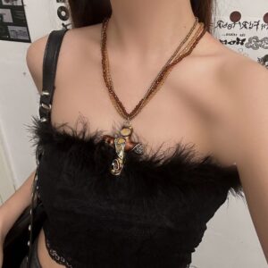 Cross multi-layer necklace x4781