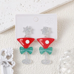 S3729-8 Christmas wine glass