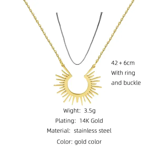 oly-7ef03e65904fe65f9a5617ed6d6b43ce Wholesale PVD Coated 18K Gold Real Gold Plated Geometric 304 Stainless Steel Simple Style Waterproof Non Tarnish 304 Stainless Steel Necklace