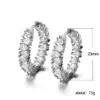 New Earrings Personality Style Single Row Zircon Copper Ear Buckle Wholesale