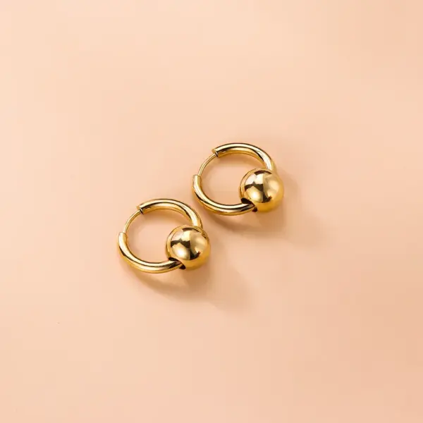 Wholesale Moon 304 Stainless Steel Stainless Steel Earrings