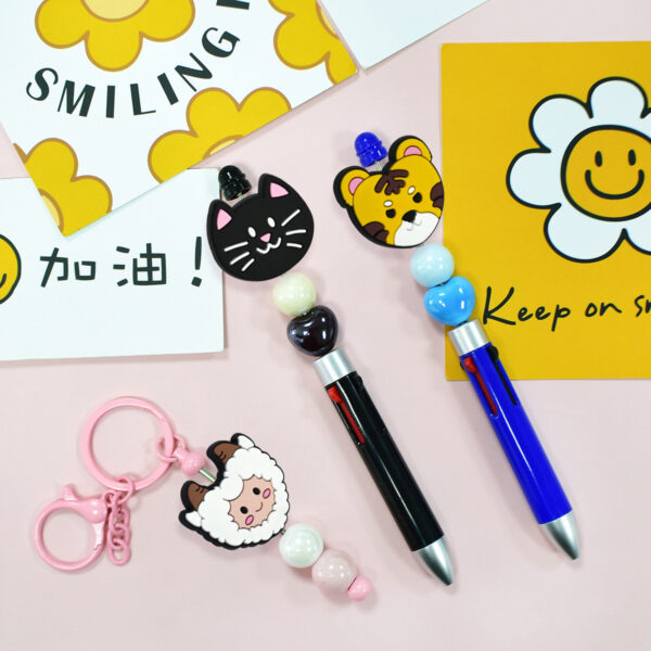 Wholesale Cartoon animal head series of colorful beads