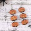Wholesale Halloween Gothic style splicing triple wooden double-sided funny earrings