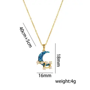 35 June Bright Starry Sky Necklace / Gold