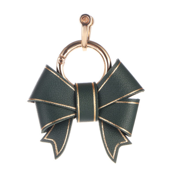 Wholesale Internet Celebrity pular Light Luxury Women's Multi-Color Fashion Imitation Leather Bow Mobile Phone Decoration Car Keychain Pendant