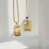 oly-7f31795615943cdc89e98b18a338a7c7 Wholesale PVD Coated Real Gold Plated 18K Gold 304 Stainless Steel Fashion Waterproof Non Tarnish 304 Stainless Steel Necklace