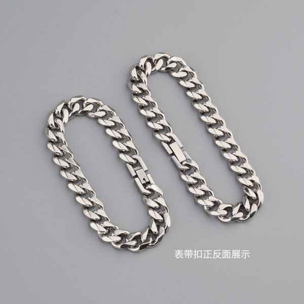 oly-7f3250c0e6e1e1c328660812140b1d74 Wholesale Cuban Bracelet High-grade Titanium Steel Trendy Simple Internet Celebrity Hip-hop Street Cole Bracelet Chain for Boys and Girls