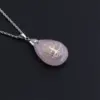 Wholesale Fashion Water Droplets Alloy Natural Stone Necklace In Bulk