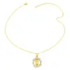 Wholesale Fashion Heart Copper 18k Gold Plated Pendant Necklace In Bulk