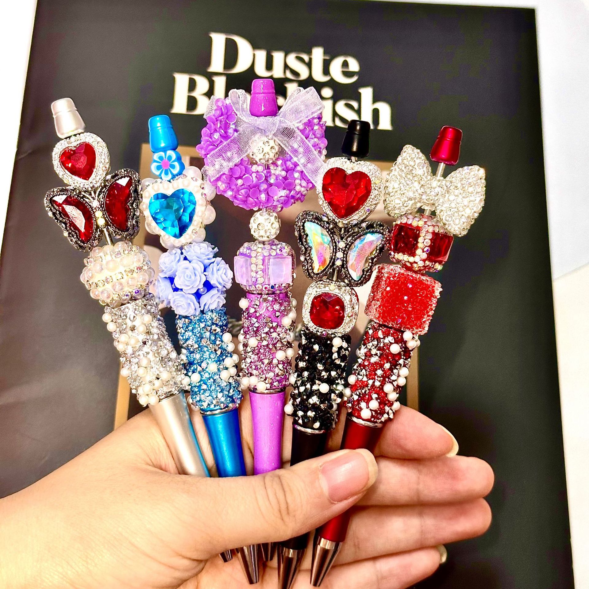 Wholesale Big Sale Finished Beaded Pen DIY Overseas Ser Hot Heavy Industry Pen Handmade Diamond Pen Non-Returnable Non-Exchangeable Blind Hair