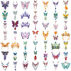Wholesale 50 Sheets of Transparent Ins Butterfly Jewelry Stickers Waterproof Transparent Pet Handbook Material Decoration Guitar Cross-Border