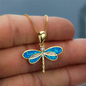 Wholesale Yansheng cross-border source wish New ins cold style gold dragonfly Aobao necklace women's simple fashion necklace