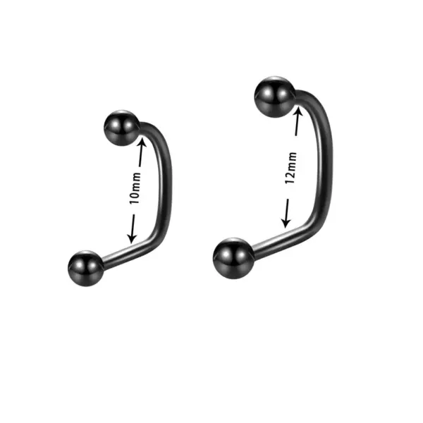 1 Piece Lip Rings Hip-Hop Geometric Ball Stainless Steel Vacuum Plating Lip Rings Ear Cartilage Rings & Studs