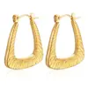 304 Stainless Steel Solid Color Electroplated Golden Plated Simple Style Classic Style Waterproof Non Tarnish Plating Earrings
