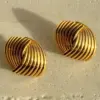 Wholesale Ion Plating (IP) Sector 304 Stainless Steel Casual Artistic Waterproof Non Tarnish Ear Studs
