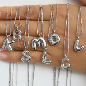 Wholesale Brass Simple Style Plating Letter Pendant Necklace