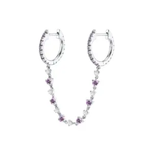 Purple Silver (Single Double Ring)