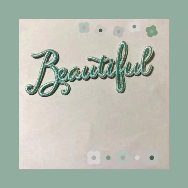 Wholesale New English Letter Embossed Personality Embroidery Self-adhesive Cloth Stickers for Clothes Mobile Phone Longxiang Bag Decorative Cloth Stickers