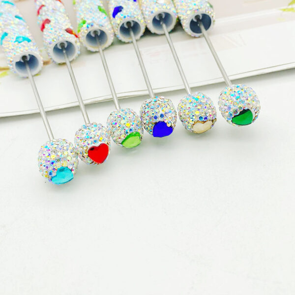 Wholesale Colorful Love Full Diamond Bead Pen
