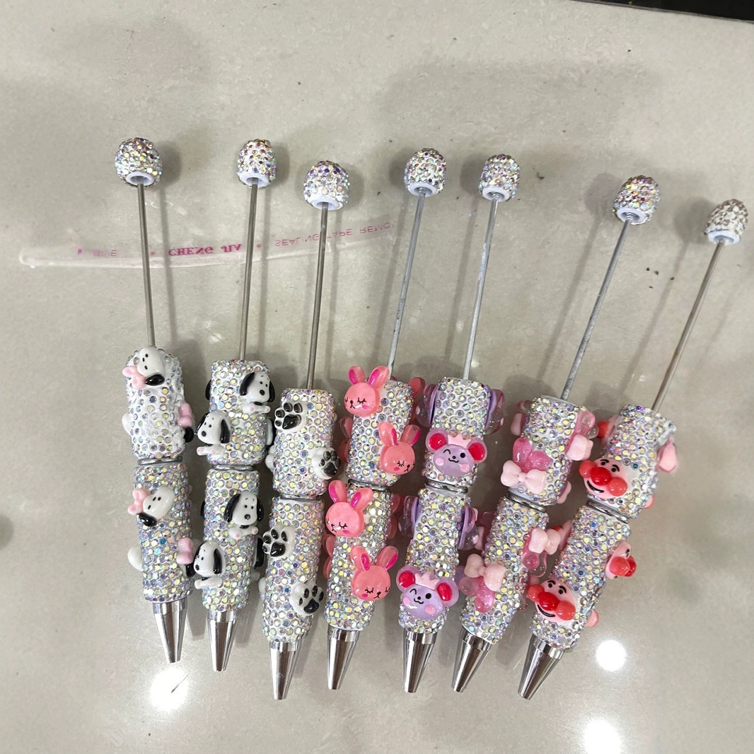 Wholesale Cross-Border Hot-Selling pular DIY Colorful Full Diamond Ballint Pen Handmade Diamond Ballint Pen Mobile Phone Touch Pen