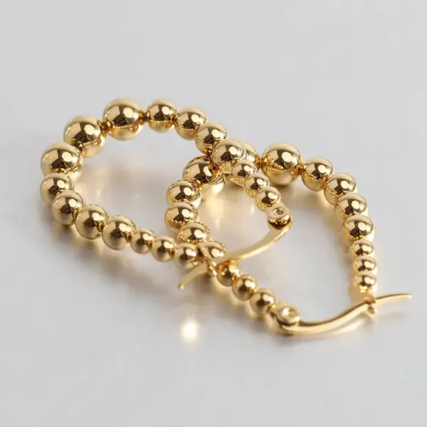 Wholesale 1 Pair Elegant Simple Style U Shape Plating Stainless Steel 18k Gold Plated Earrings