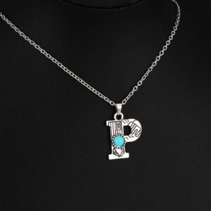 9016 silver O-Chain Letter P