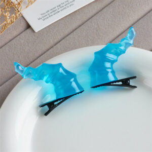 Transparent blue hairpin