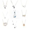 Wholesale High Version Heartbeat Collarbone Chain Demon Eye With Swarovski Elements Crystal Bow Gold 304 Stainless Steel Necklace