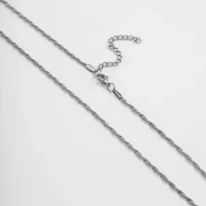 2.4mm Steel Color Starry Winding Chain / 50 5cm Extension Chain