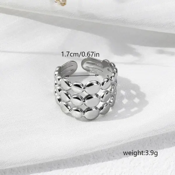 Wholesale 304 Stainless Steel 18K Gold Plated Casual Simple Style Geometric Open Rings