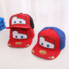 Wholesale Korean Car Children's Flat Brim Baseball Cap Spring and Autumn New Cartoon Lightning Mcqueen Boys and Girls Hip-Hop Hat