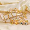 PVD Coated 18K Gold Plated Heart Shape Bow Knot 304 Stainless Steel Sweet Simple Style Waterproof Non Tarnish Drop Earrings