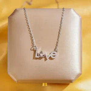 Silver Full Diamond Love