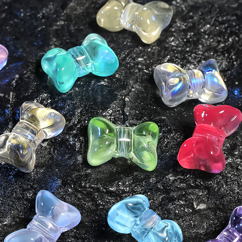 Wholesale Colored glass bow bead