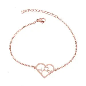 Peach Heart ECG (Rose Gold)