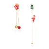 Wholesale Christmas colorful Christmas tree cute snowman long earrings