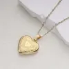 Wholesale Jewelry IG Style Heart Shape 204 Stainless Steel Plating Pendant Necklace Locket Necklace Cable Chain