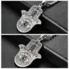 Wholesale Jewelry Hip-Hop Eye Symbol 304 Stainless Steel Carving Stainless Steel Necklaces