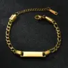 Wholesale PVD Coated Real Gold Plated 18K Gold Geometric Stainless Steel Waterproof Non Tarnish 304 Stainless Steel Bracelets