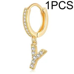 Single Alphabet Letter Earrings Y