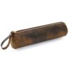 oly-7fb8ecffa64a760a02d103c651e19a49 Wholesale Vintage first layer crazy horse leather storage pencil case