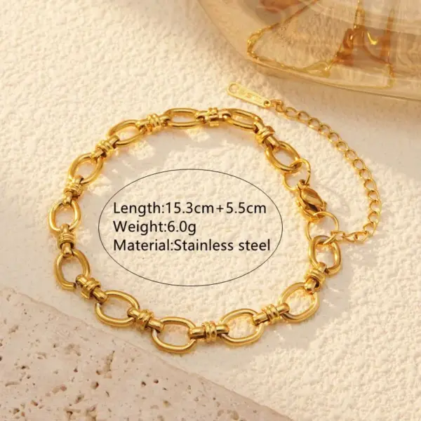 Wholesale Ion Plating (IP) 18K Gold Plated Solid Color 304 Stainless Steel Hip-Hop Streetwear Cool Style Waterproof Non Tarnish Jewelry Set